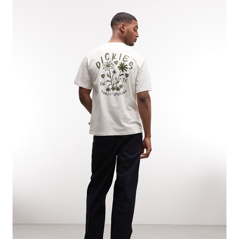 Dickies Cherry Fork backprint t-shirt in off white - exclusive