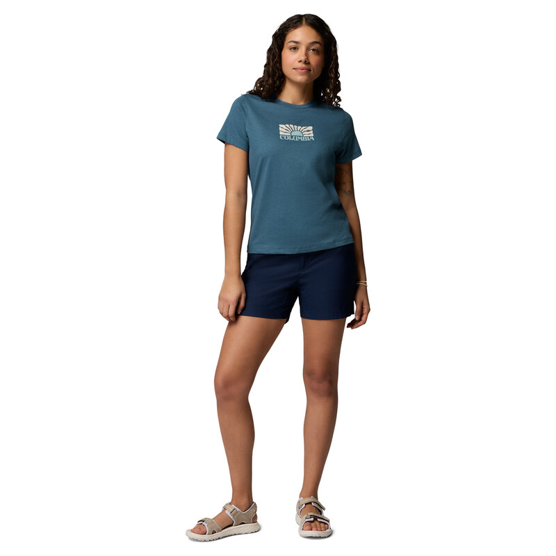Dámské Tričko s krátkým rukávem COLUMBIA RUBY SPRINGS GRAPHIC FITTED SS 2120061429 – Modrá
