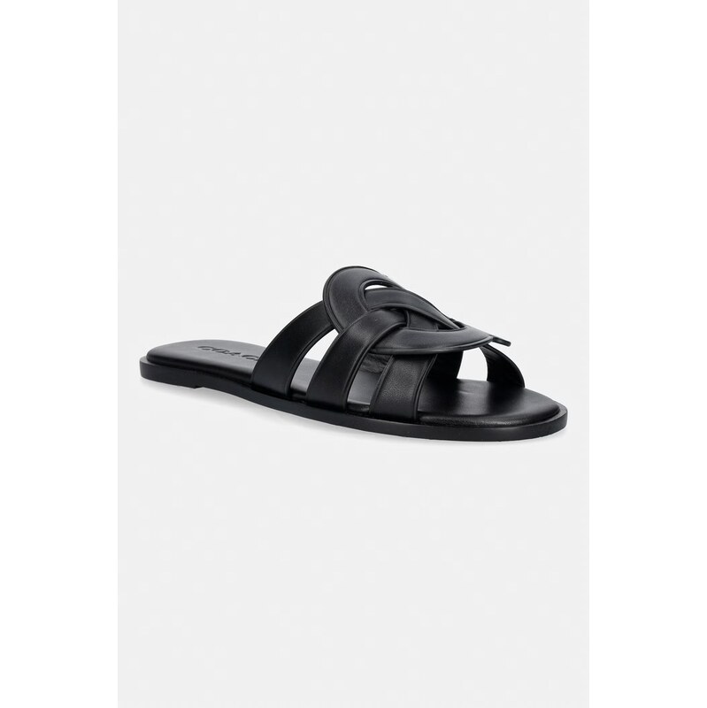 Coach pantofle dámské kožené Lena Leather Slide Sandal 114923853