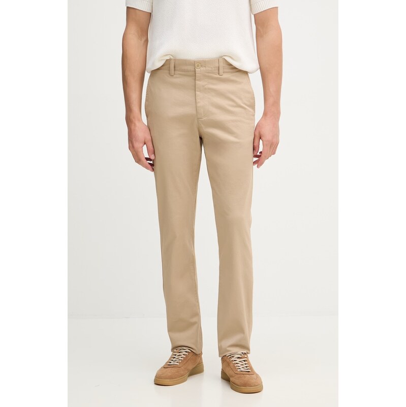 Lacoste regular fit kalhoty pánské bavlněné s elastanem
