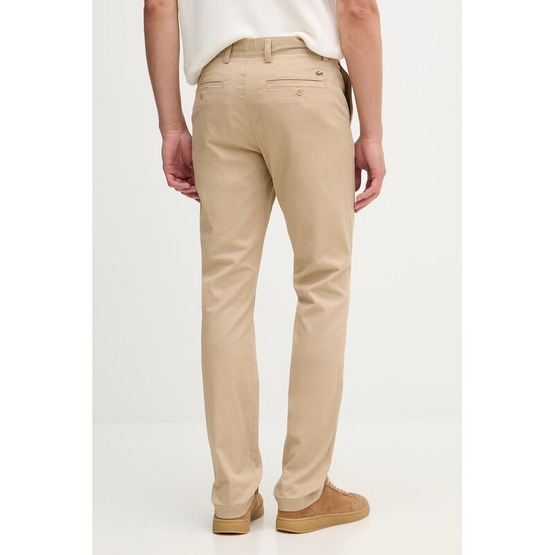 Lacoste regular fit kalhoty pánské bavlněné s elastanem