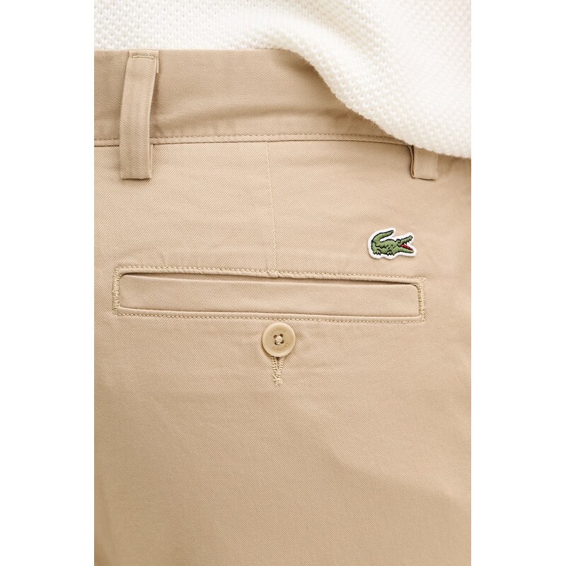 Lacoste regular fit kalhoty pánské bavlněné s elastanem