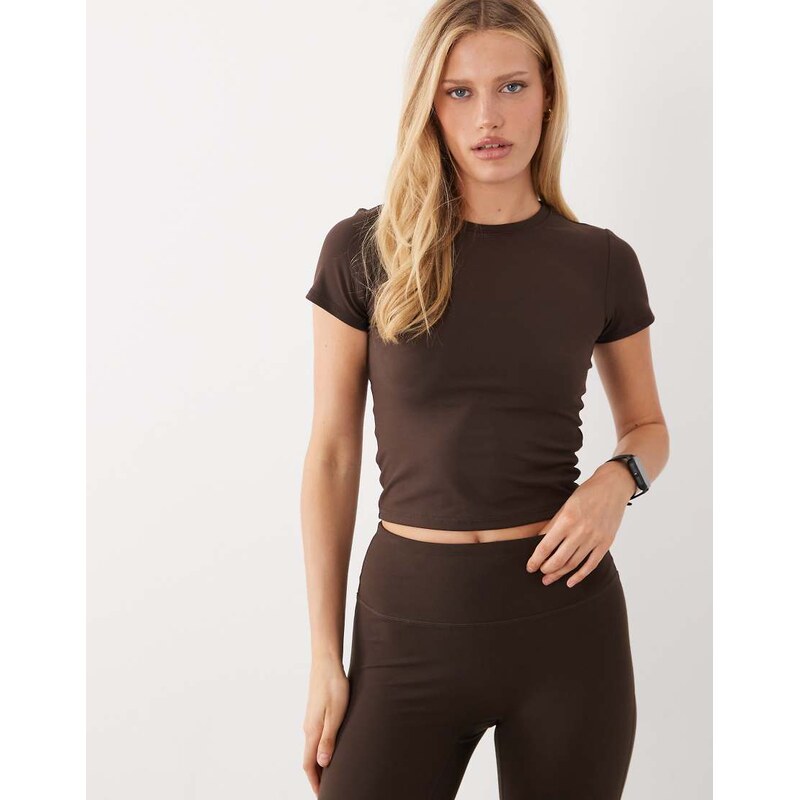4505 Icon soft touch studio baby t-shirt in chocolate-Brown
