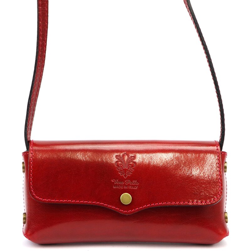 Kožená crossbody kabelka Florence 72 červená