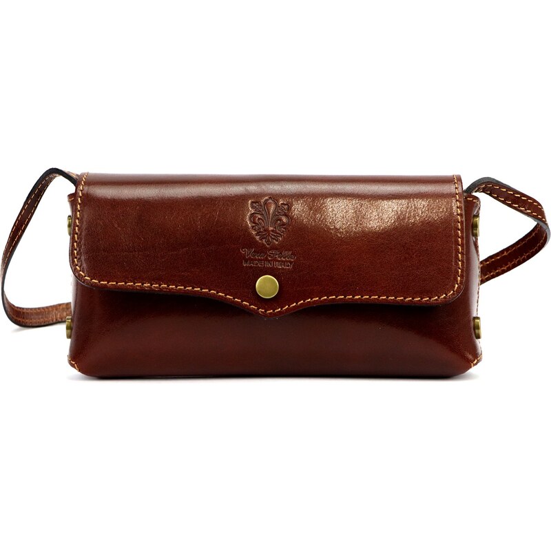 Kožená crossbody kabelka Florence 72 hnědá