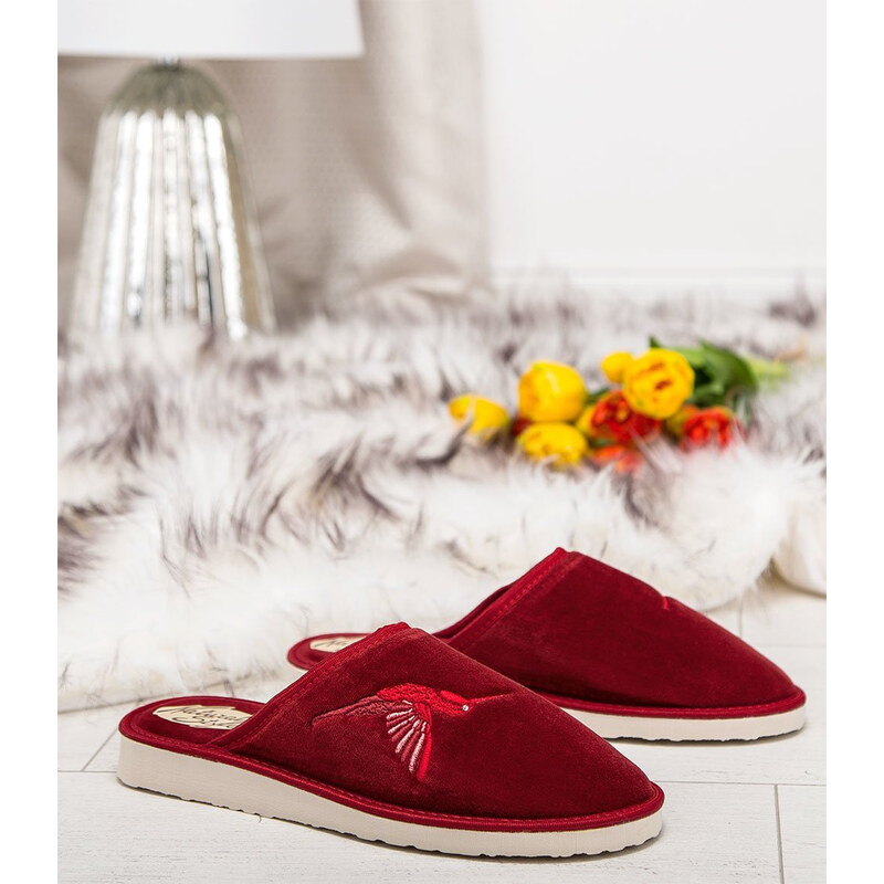 Dámské pantofle Natural Style NS-038 Burgundy 114871502