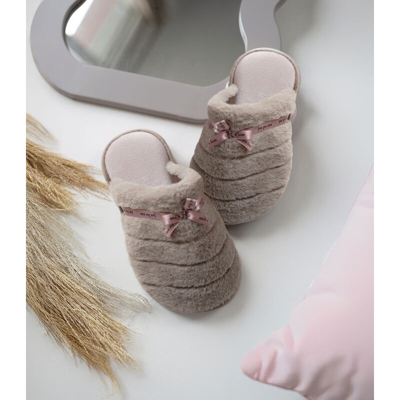 Dámské pantofle Natural Style NS-260 Béžové 114871555