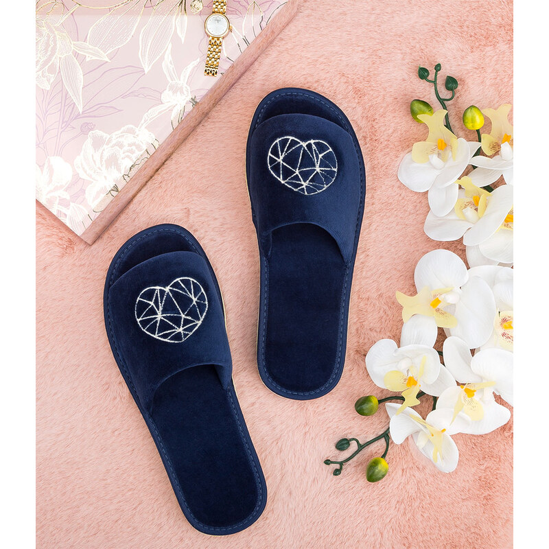 Dámské pantofle Natural Style NS-044 Navy Blue 114871572