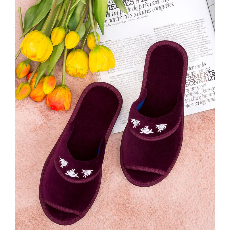 Dámské pantofle Natural Style NS-054 fialové 114871591