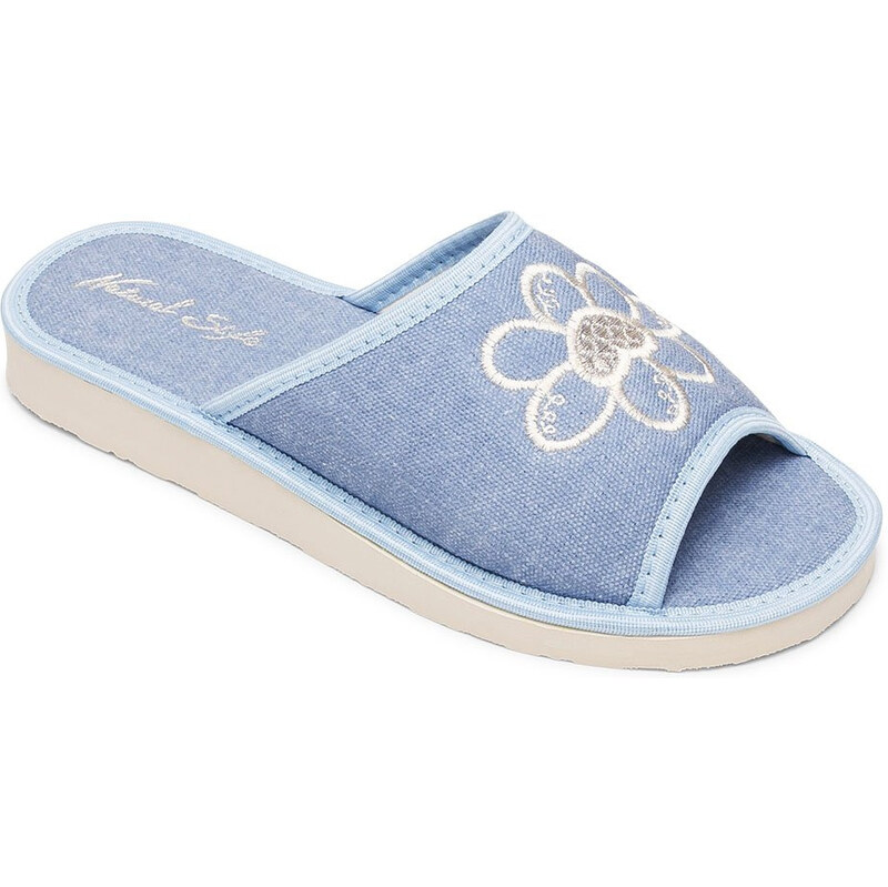 Dámské pantofle Natural Style NS-002 modré 114871617