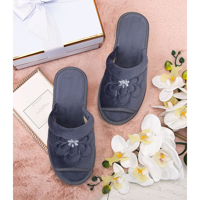 Dámské pantofle Natural Style NS-001 šedé 114871619