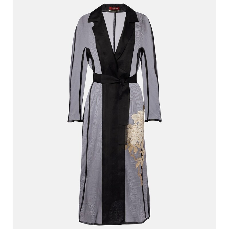 Max Mara Elegante Vodka embroidered silk robe