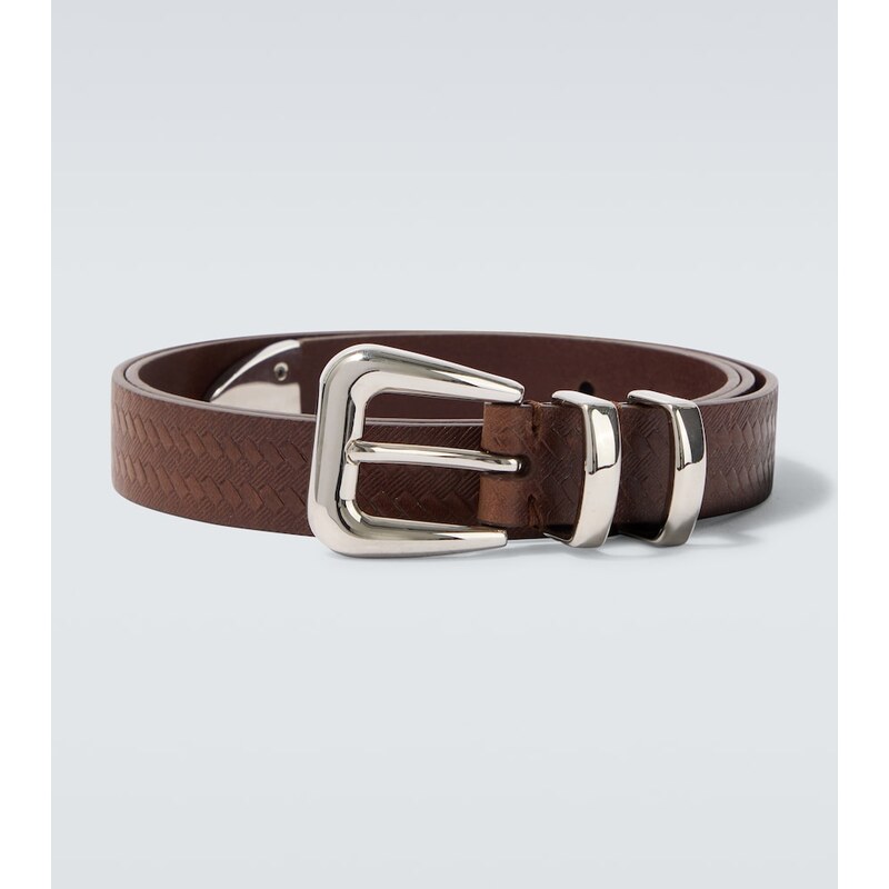 Brunello Cucinelli Debossed leather belt