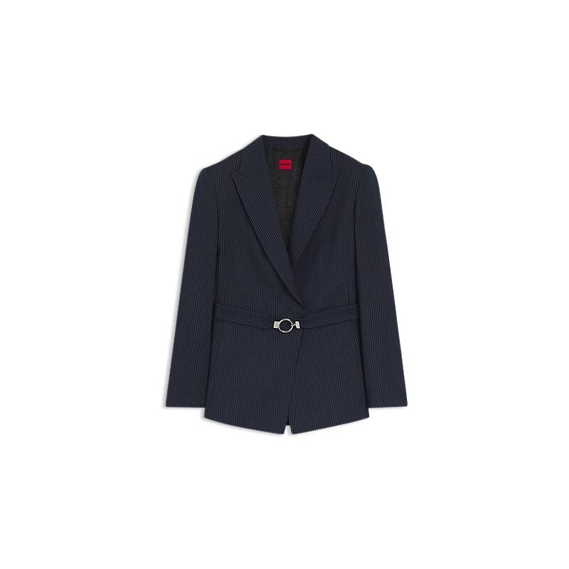 HUGO Regular-fit blazer with buckled belt 114871680