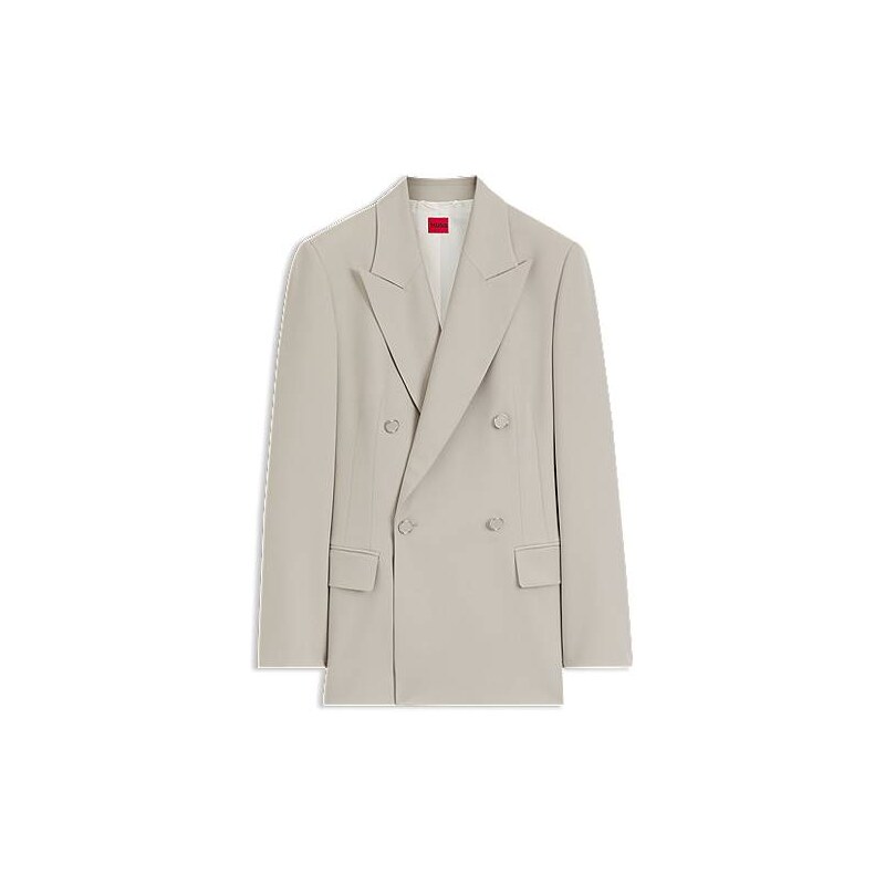 HUGO Relaxed-fit blazer with double-breasted closure 114871681