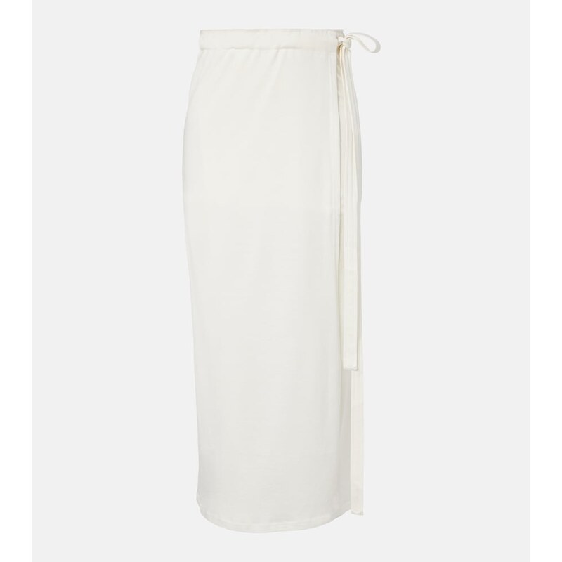 Toteme Cotton and silk wrap skirt