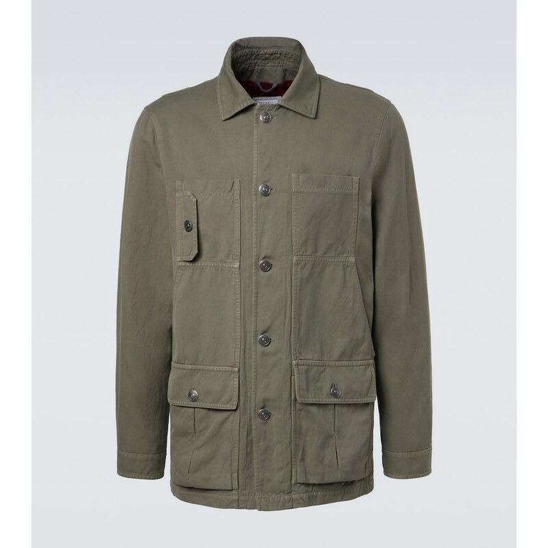 Brunello Cucinelli Cotton and linen field jacket