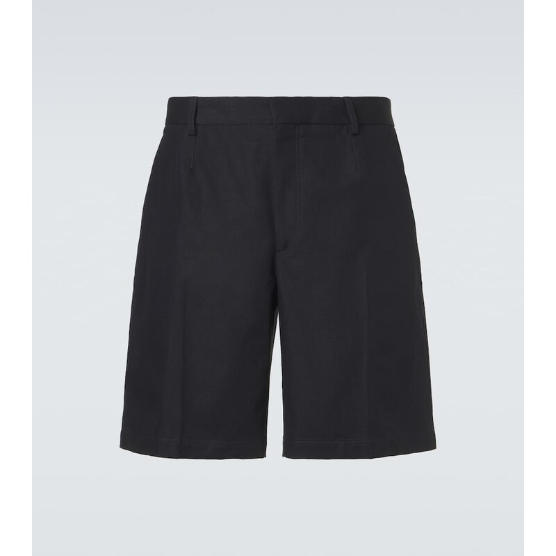 Zegna Cotton and linen straight pants