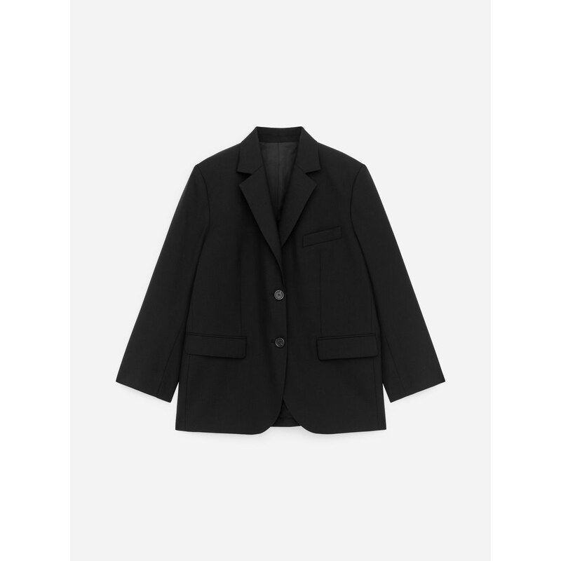 H&M - Blazer z hopsackové vlny - černá 114871945