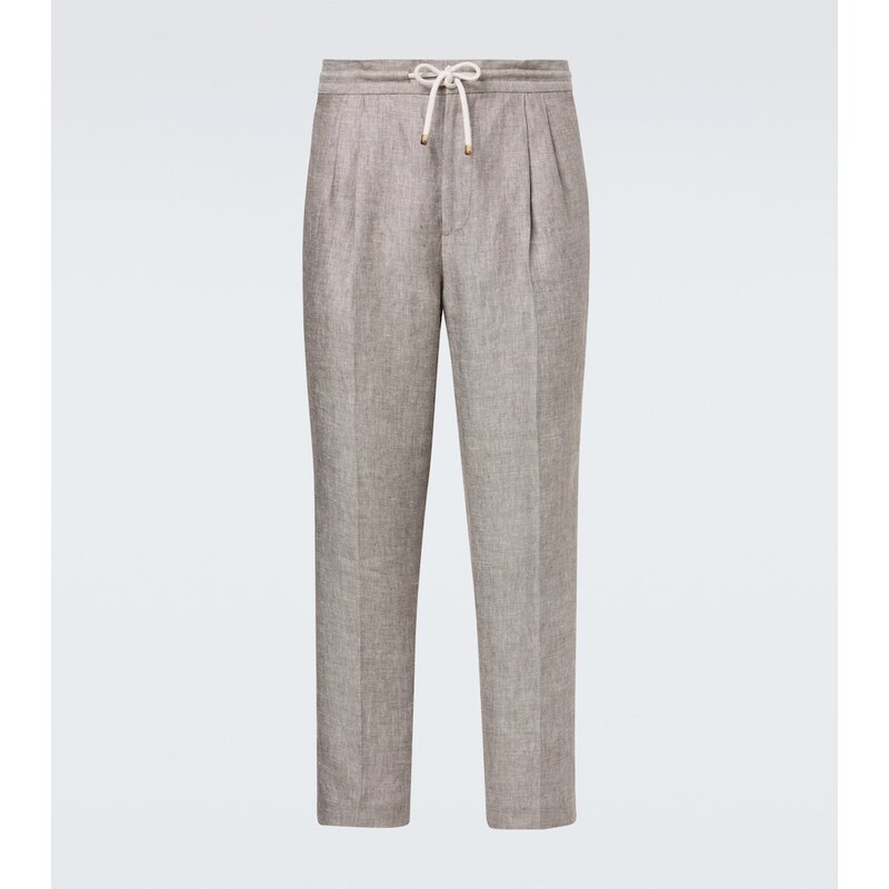 Brunello Cucinelli Hemp and linen tapered pants