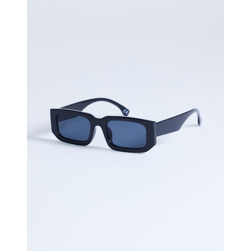 Topshop Milan rectangle sunglasses in black 115517553