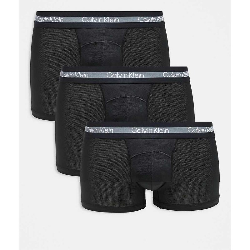Calvin Klein Icon Active 3 pack trunks in black