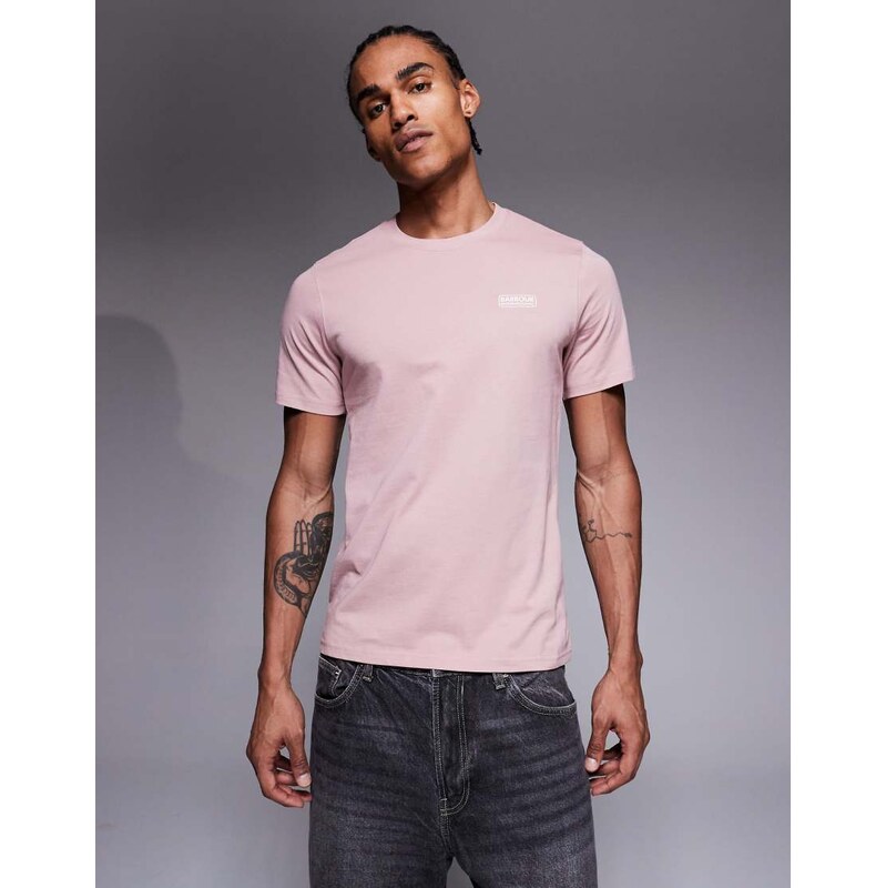 Barbour International small logo t-shirt in pink 114873538