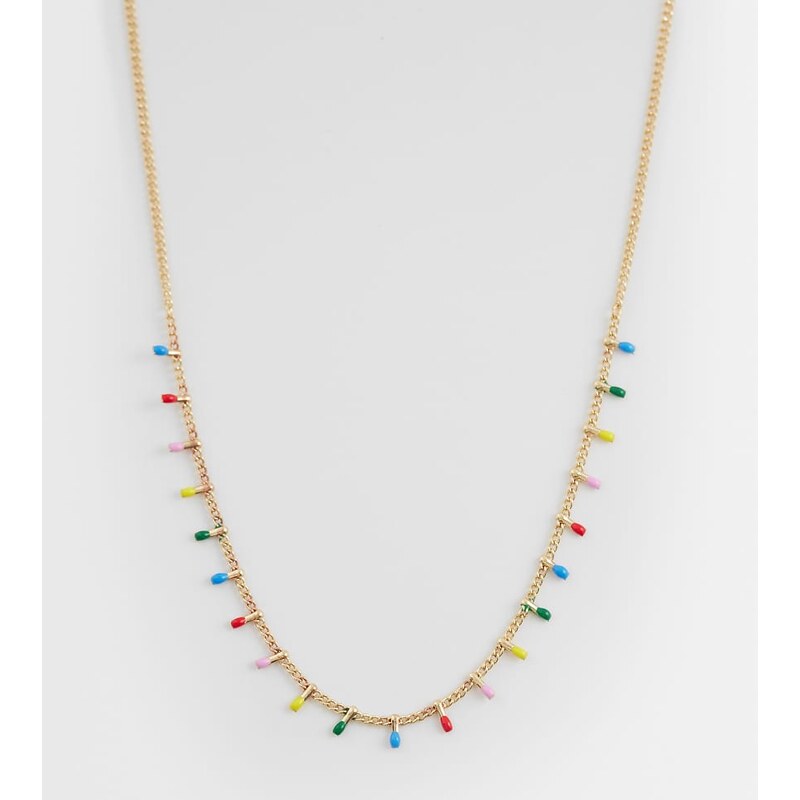 ASOS Curve ASOS DESIGN Curve short necklace with multi-coloured 115522501