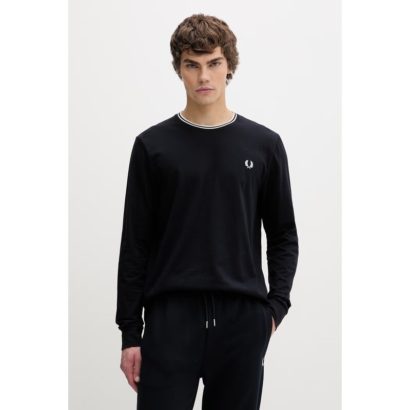 Fred Perry Bavlněné tričko s dlouhým rukávem Fred Perry