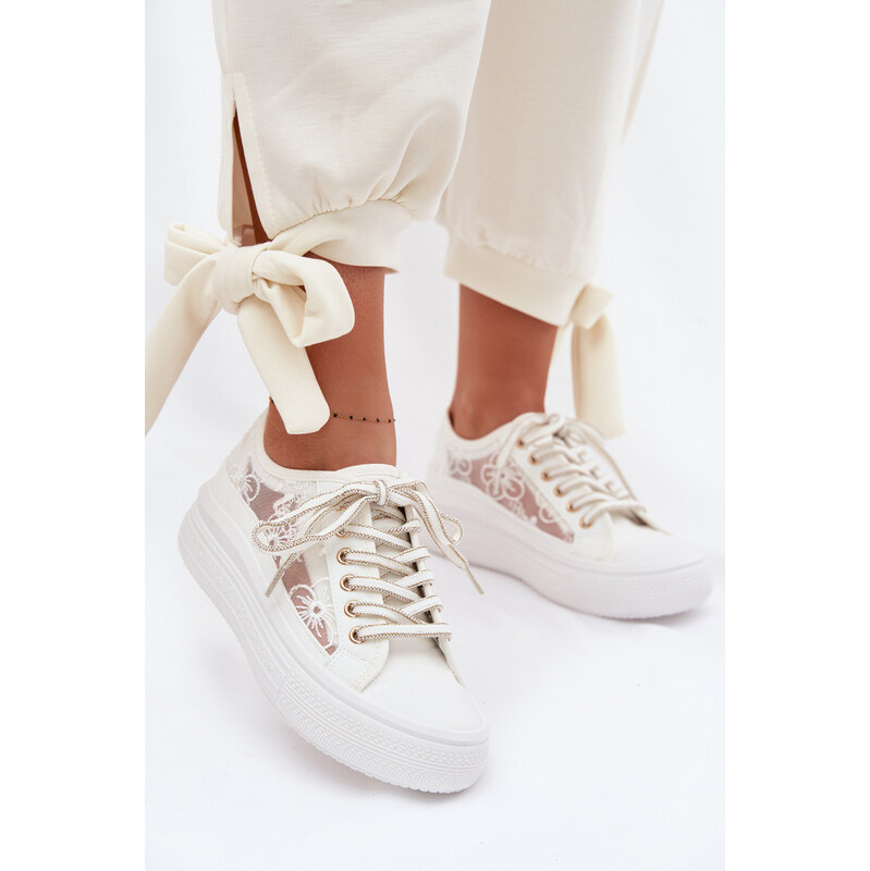 Dámské tenisky s krajkou na platformě Lee Cooper LCW-26-44-4480