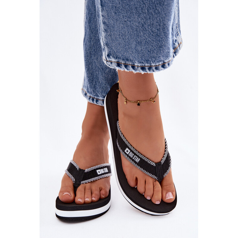 Big Star Shoes Dámské žabky na platformě Big Star NN274A727 Černé 114875980