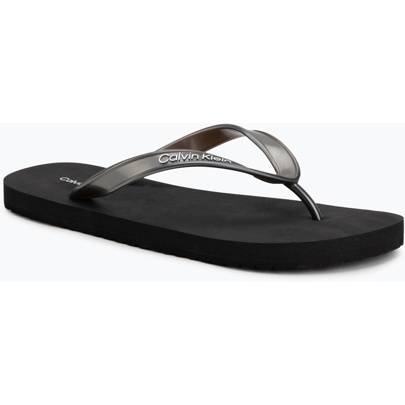 Dámské žabky Calvin Klein HW0HW02956 Tpu Metallic triple black