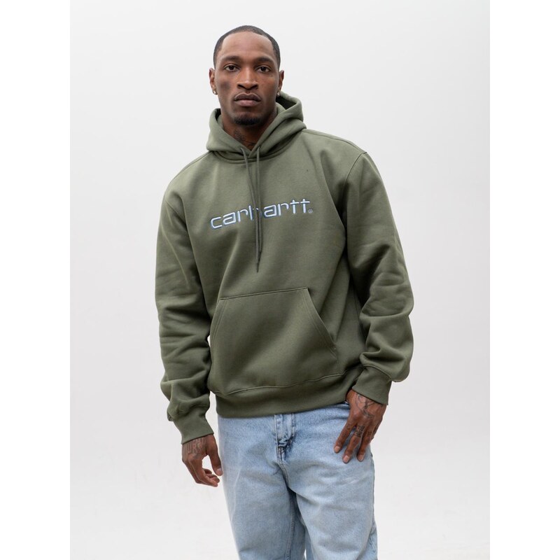 Pánská mikina s kapucí zelená/modrá Carhartt WIP Hooded Sweat