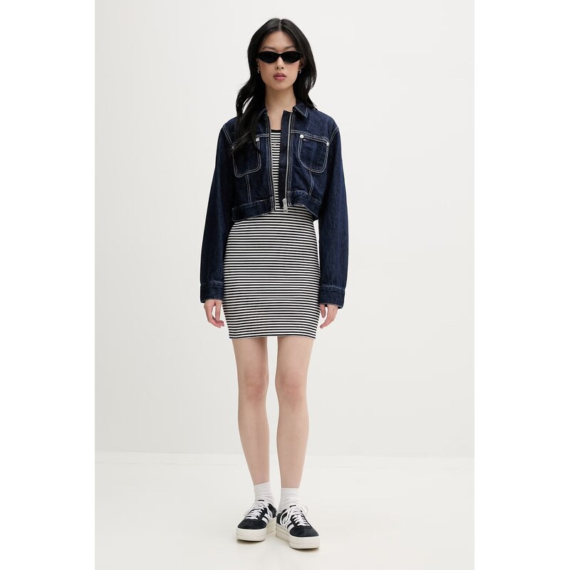 Tommy Jeans přechodová bunda dámská džínová