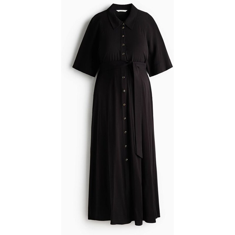 H&M - MAMA Košilové šaty Before & After - Černá