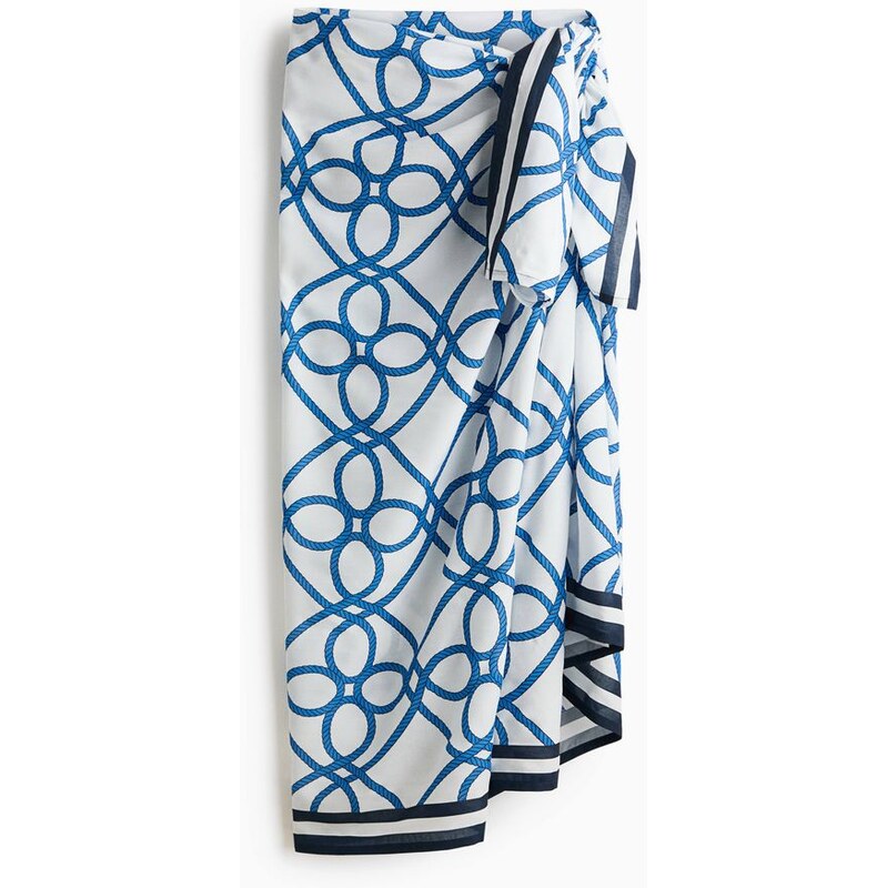 H&M - Plážový sarongs potiskem - modrá 114879433