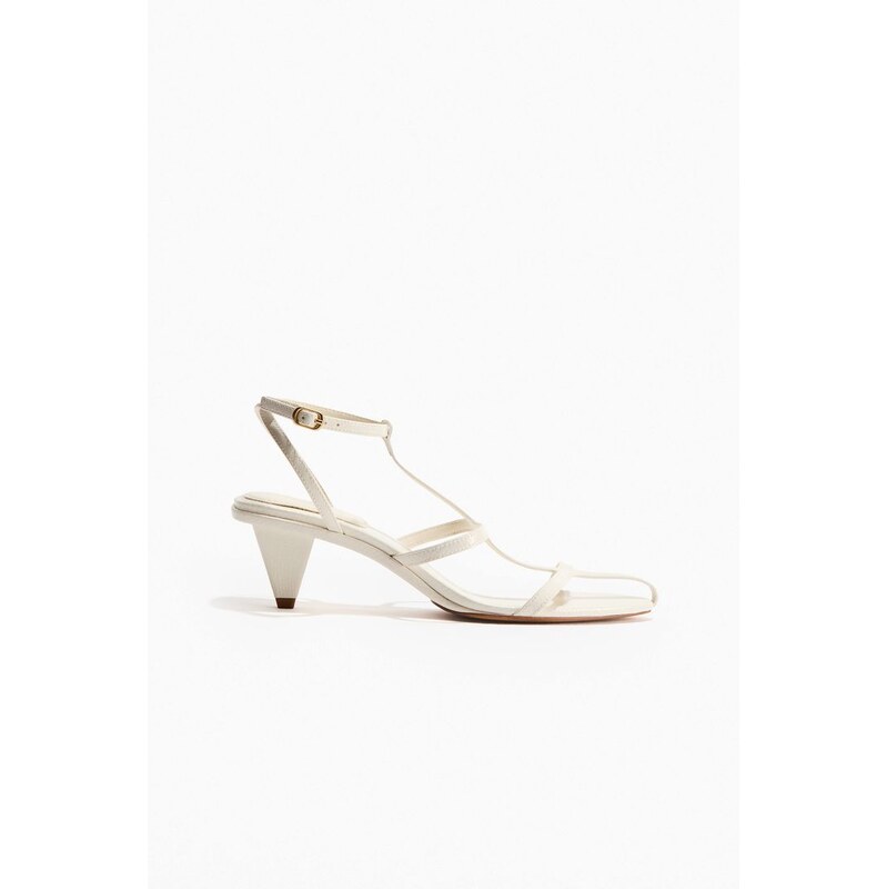 H&M - Podpatkové sandálky - bílá 114879470
