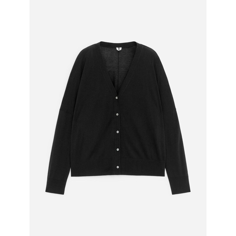 H&M - Kardigan z vlny a lyocellu - černá 114879514