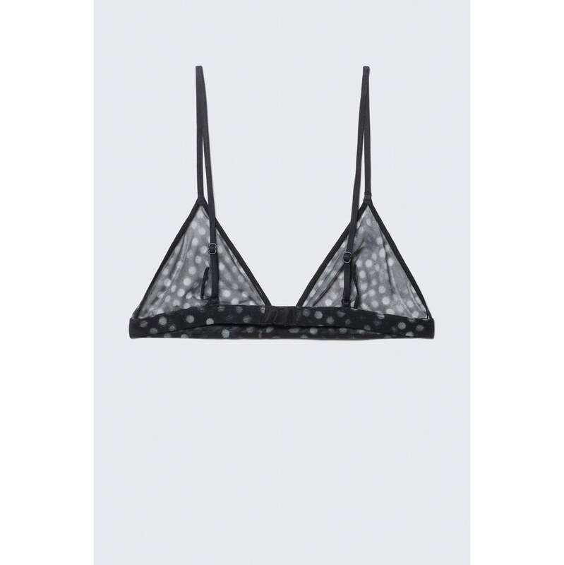 H&M - Trojúhelníková Síťovaná Podprsenka S Potiskem - černá 114879530