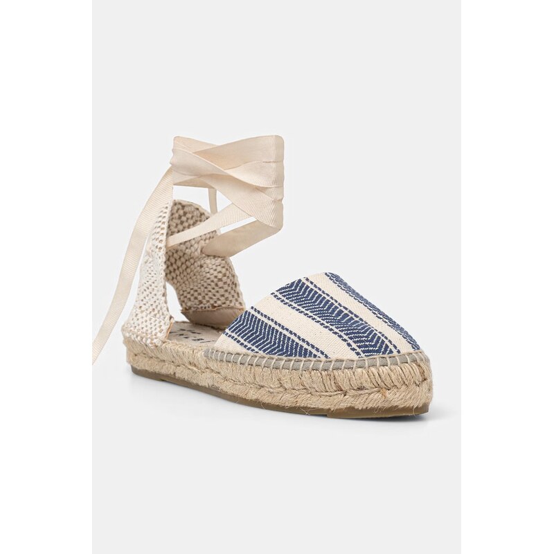 Manebi espadrily na plochém podpatku dámské 105871878