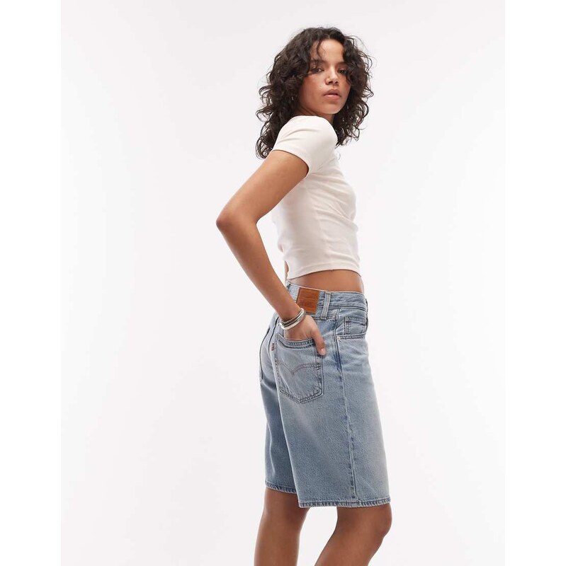 Levis baggy dad jort in light blue 115486290