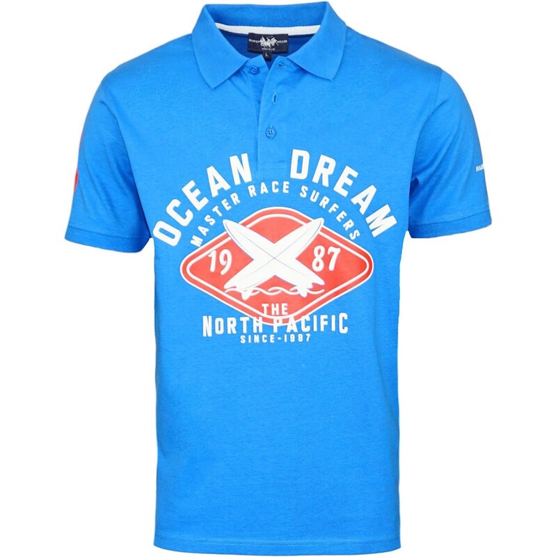 HARVEY MILLER Tričko Ocean Dream azurová / oranžová / bílá