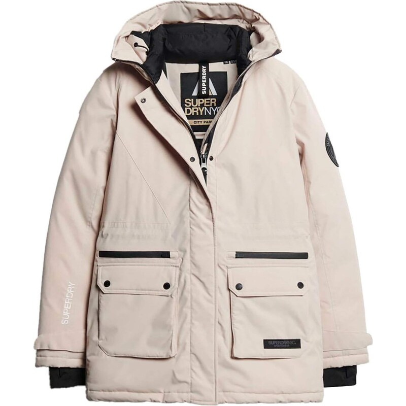 Superdry & Co Zimní parka City písková / černá 114882629