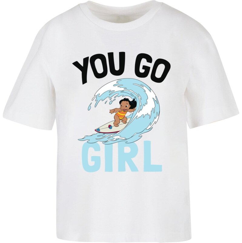 Merchcode Tričko Lilo & Stitch You Go Girl mix barev / bílá 114882756