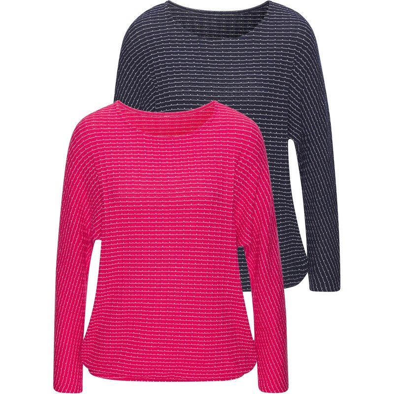 VIVANCE Svetr marine modrá / magenta / bílá 114883018