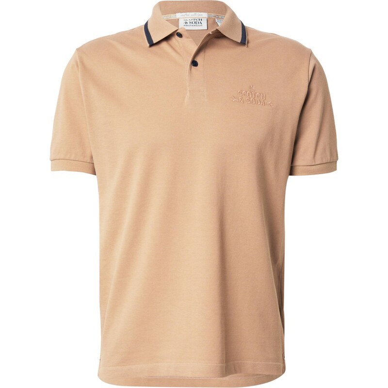 SCOTCH & SODA Tričko marine modrá / cappuccino