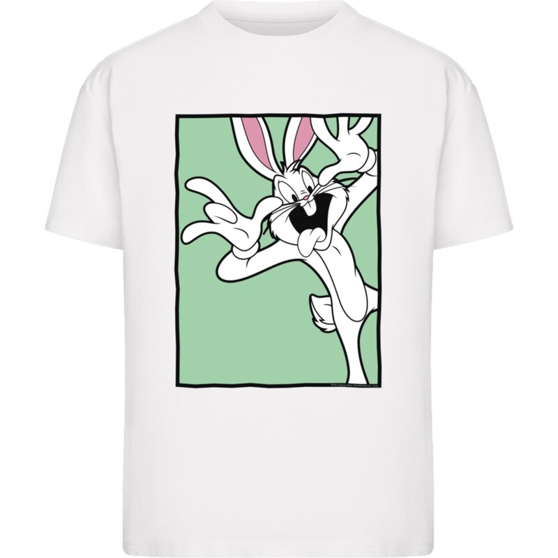 Merchcode Tričko Looney Tunes Bugs Bunny Funny Face nefritová /