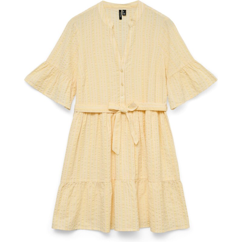 Vero Moda Petite Šaty VMELENA žlutá / bílá