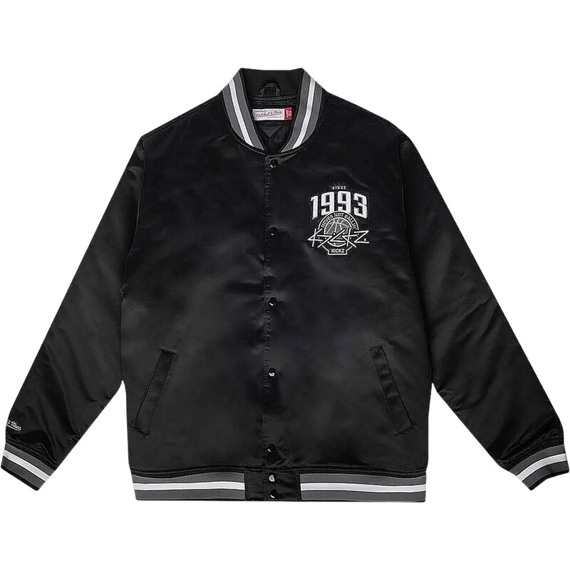 Mitchell & Ness Přechodná bunda šedá / černá / bílá