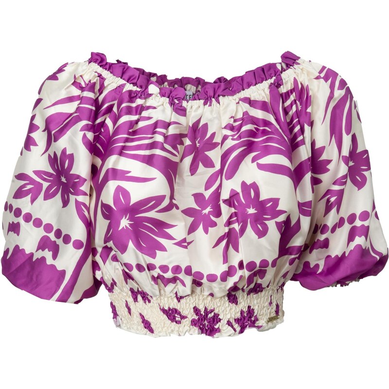 Influencer Top orchidej / barva bílé vlny